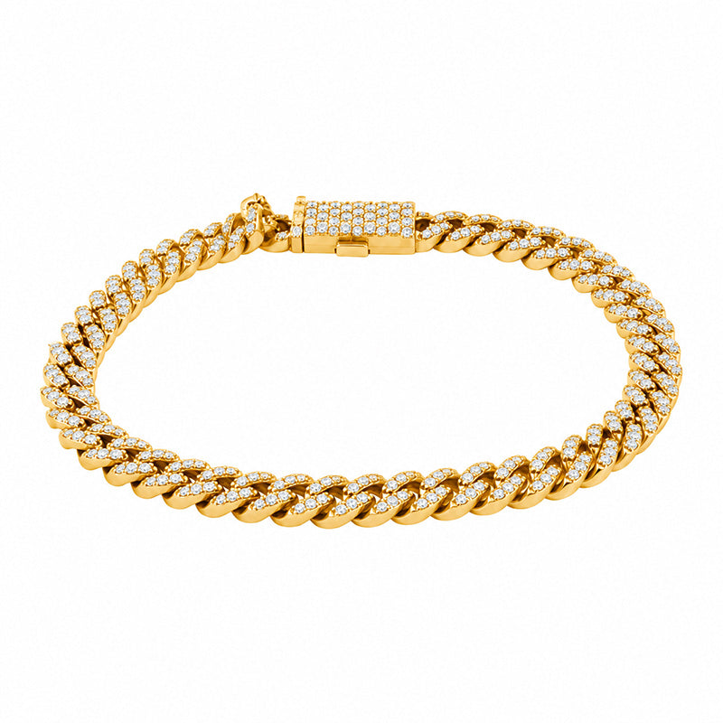 Links Bracelet in Yellow gold and Diamonds