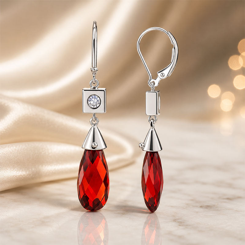 Garnet Earring