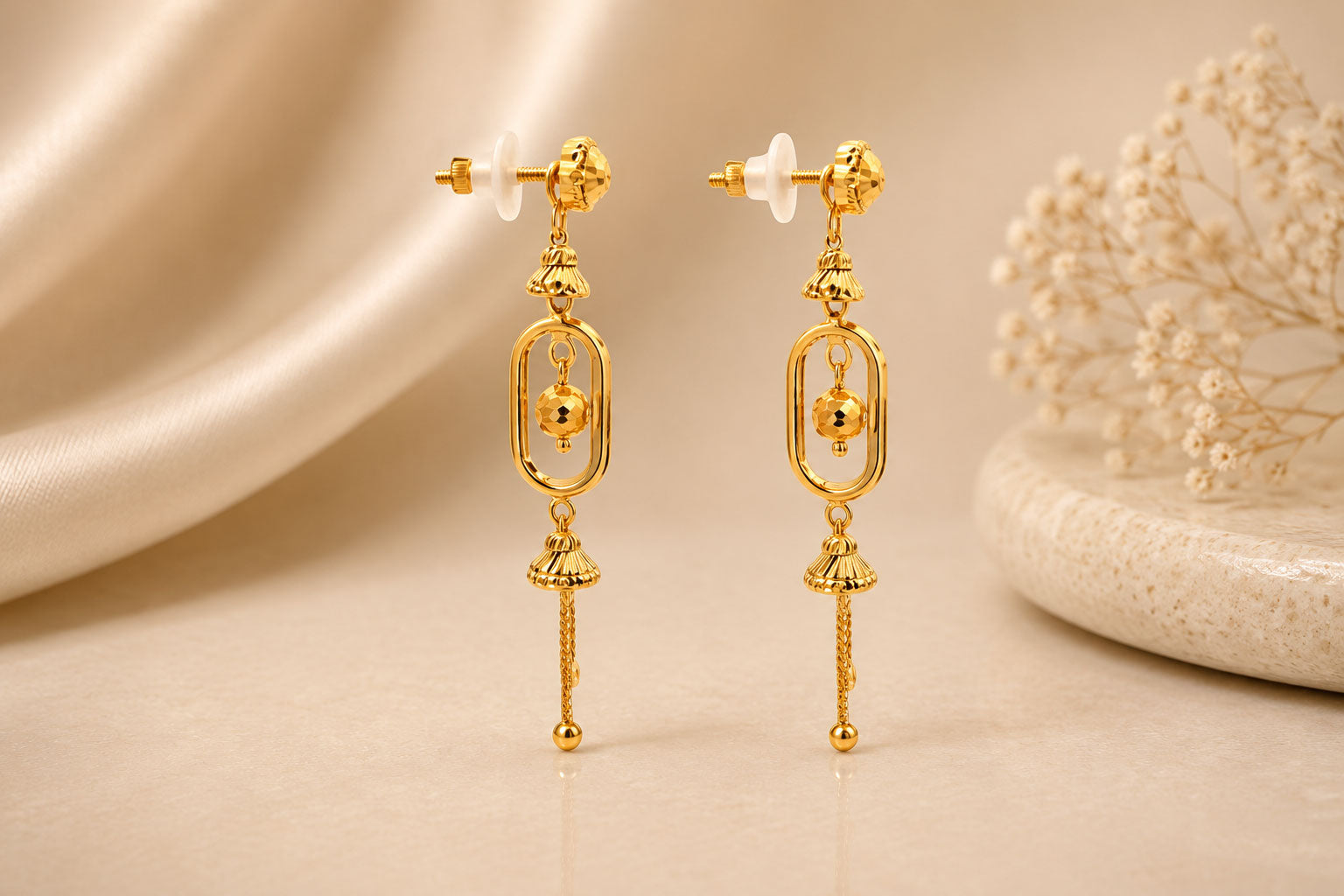 22k Or 18k Gold For Drop Earrings