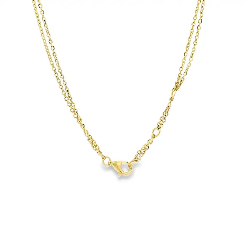 Beautiful 18K Yellow Gold Necklace with Diamond Accent for Timeless Style