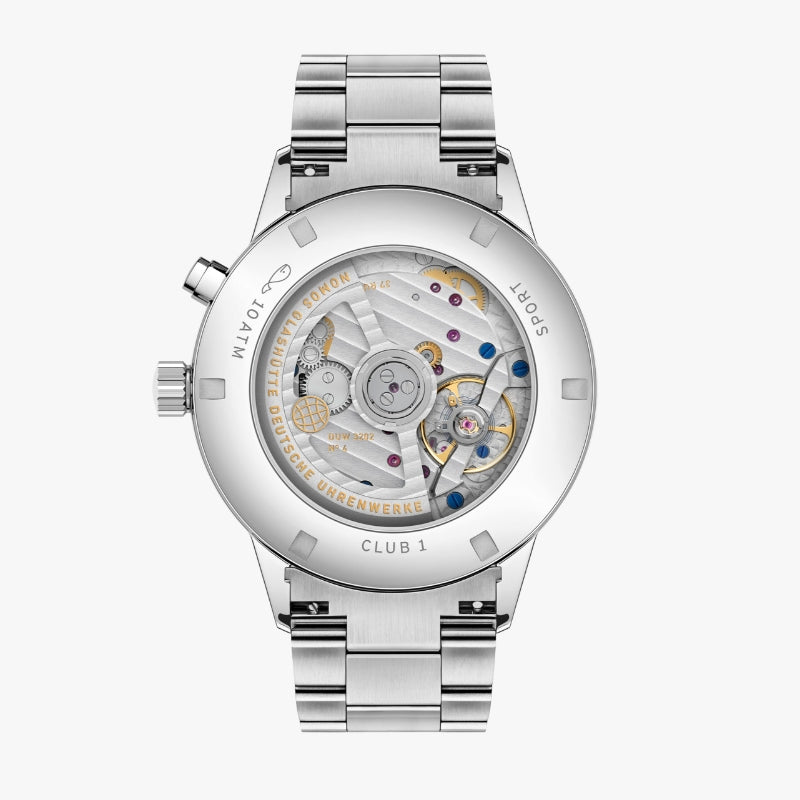NOMOS Glashütte Club Sport Neomatik Worldtimer Silver