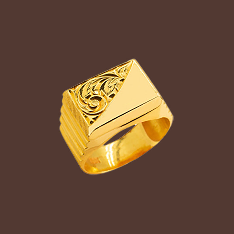Ageless Men's Ring in 22K Yellow Gold size 9.25