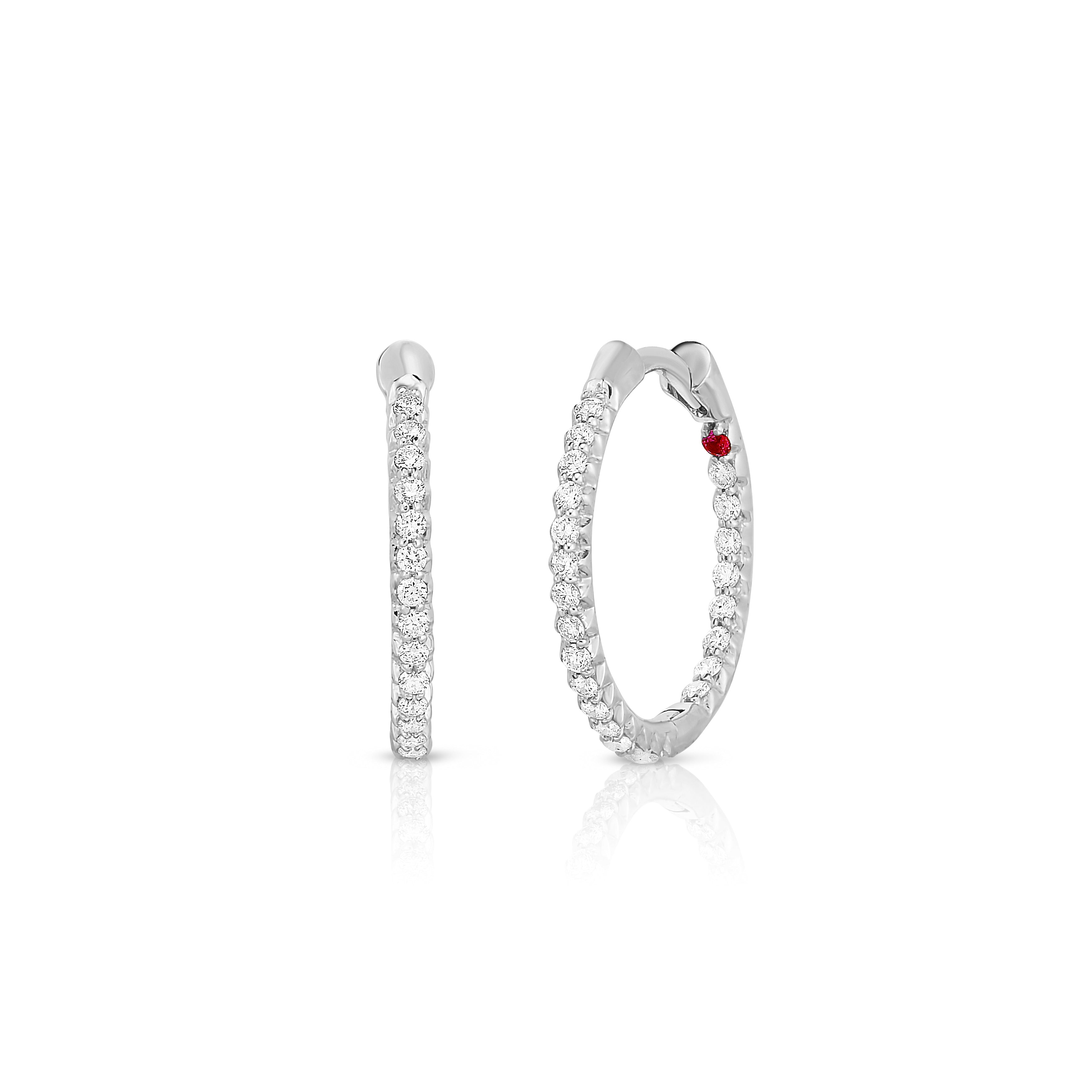 18K WHITE GOLD X-SMALL THE PERFECT DIAMOND HOOP® EARRINGS
