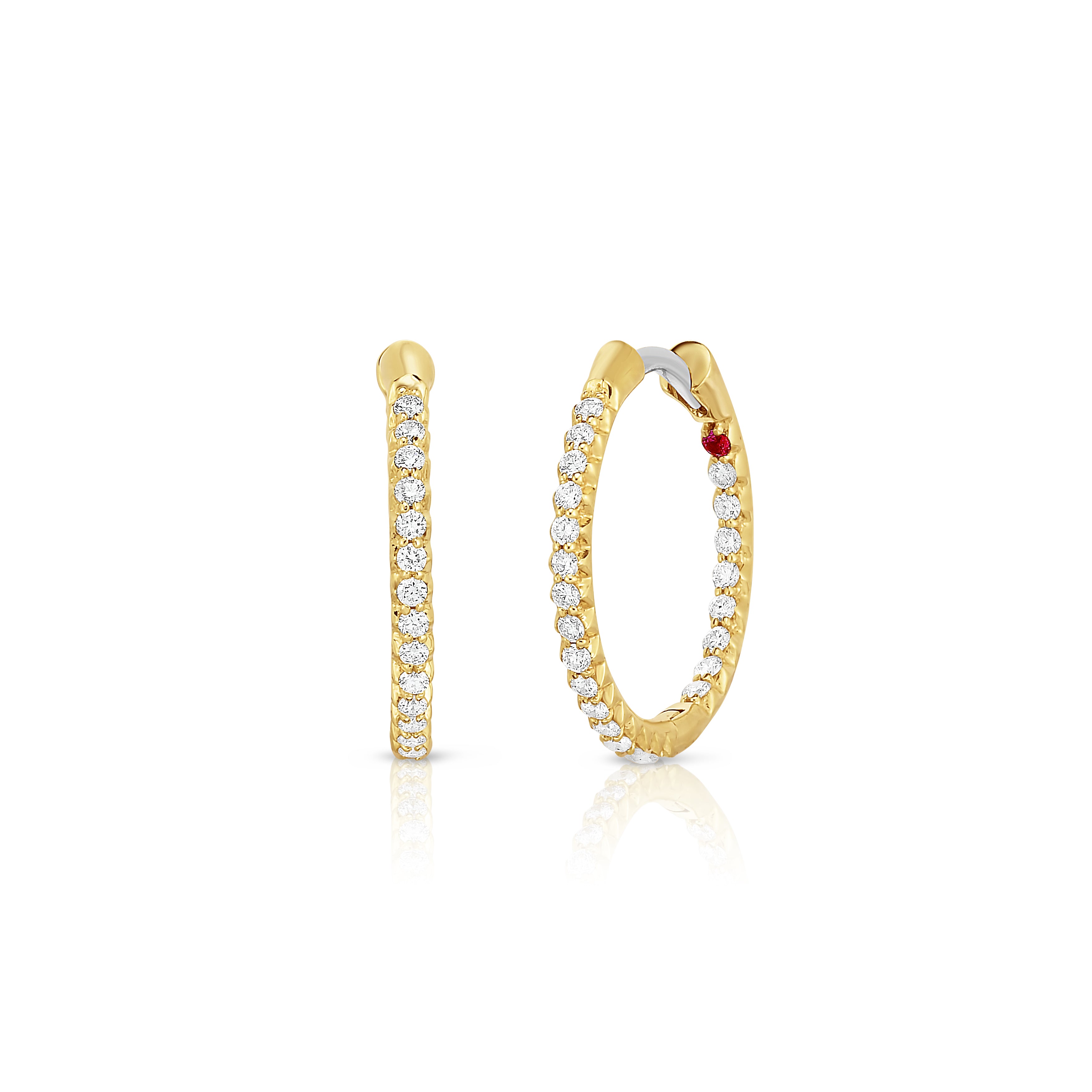 18K YELLOW GOLD X-SMALL THE PERFECT DIAMOND HOOP® EARRINGS