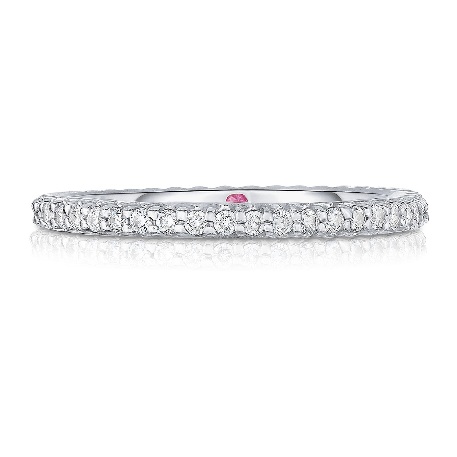 18K WHITE GOLD DIAMOND CLASSIC PAVE ETERNITY BAND RING