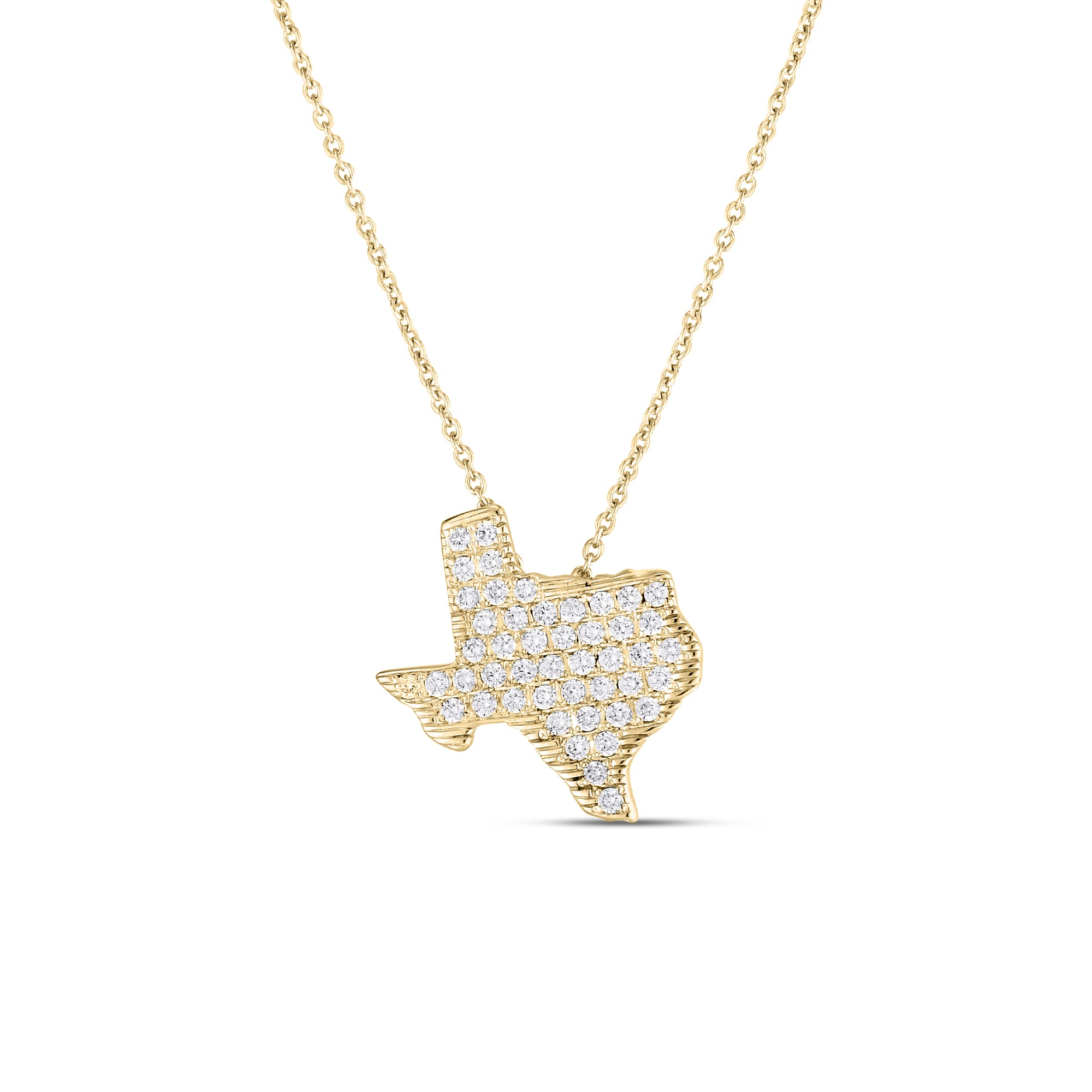 18K YELLOW GOLD TINY TREASURES DIAMOND TEXAS NECKLACE