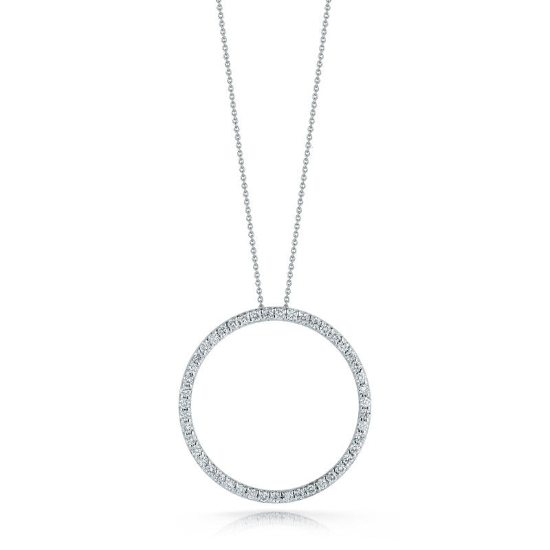 18K WHITE GOLD TINY TREASURES DIAMOND CIRCLE NECKLACE