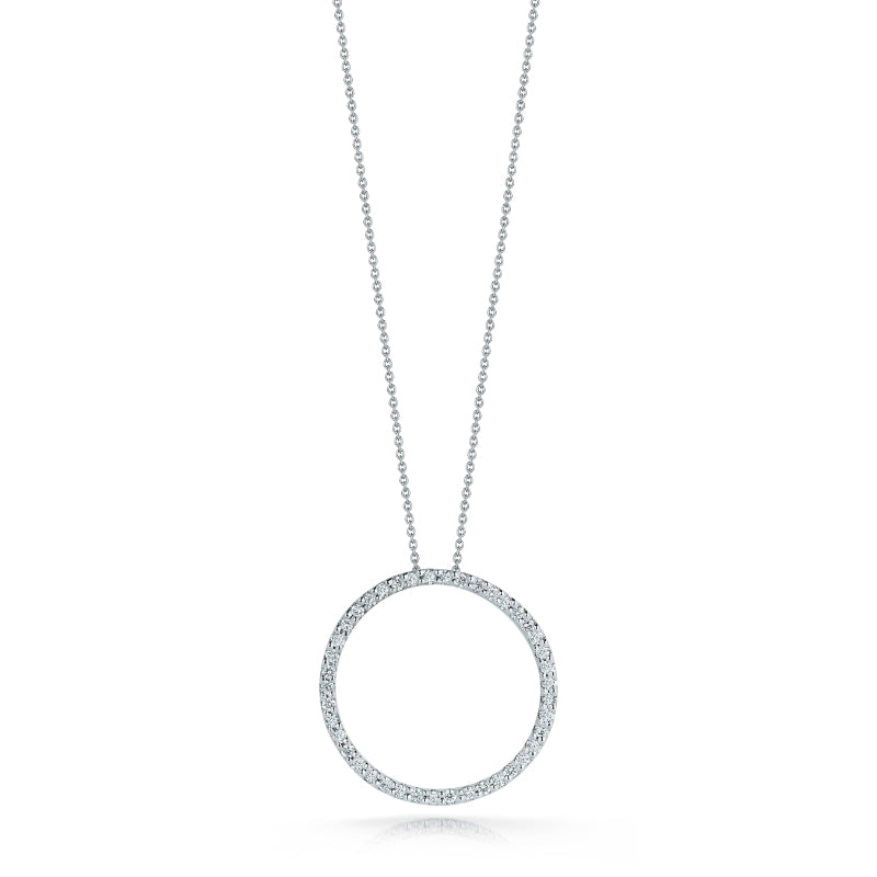 18K WHITE GOLD TINY TREASURES DIAMOND CIRCLE NECKLACE