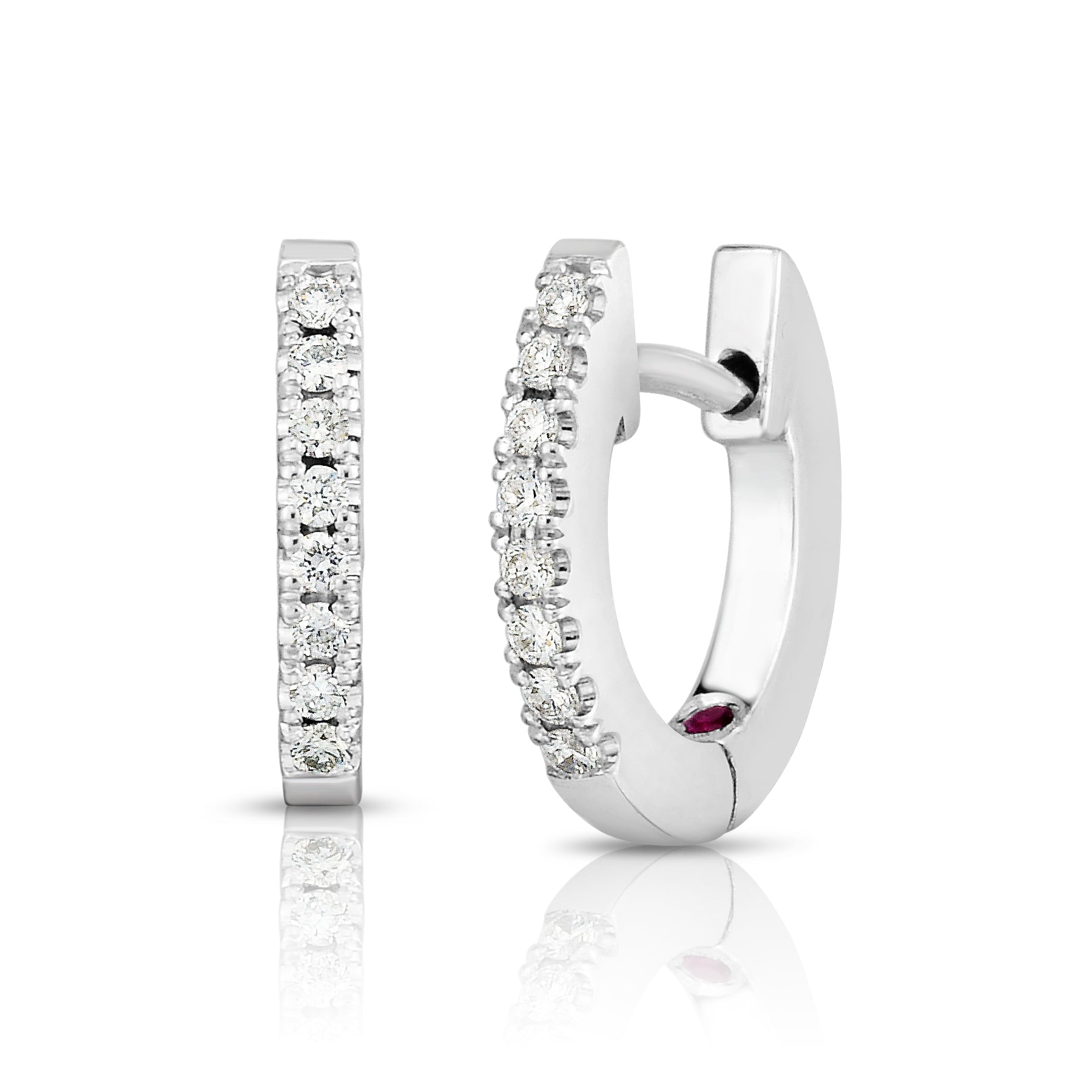 18K WHITE GOLD THE PERFECT DIAMOND HOOP® XX SMALL EARRINGS