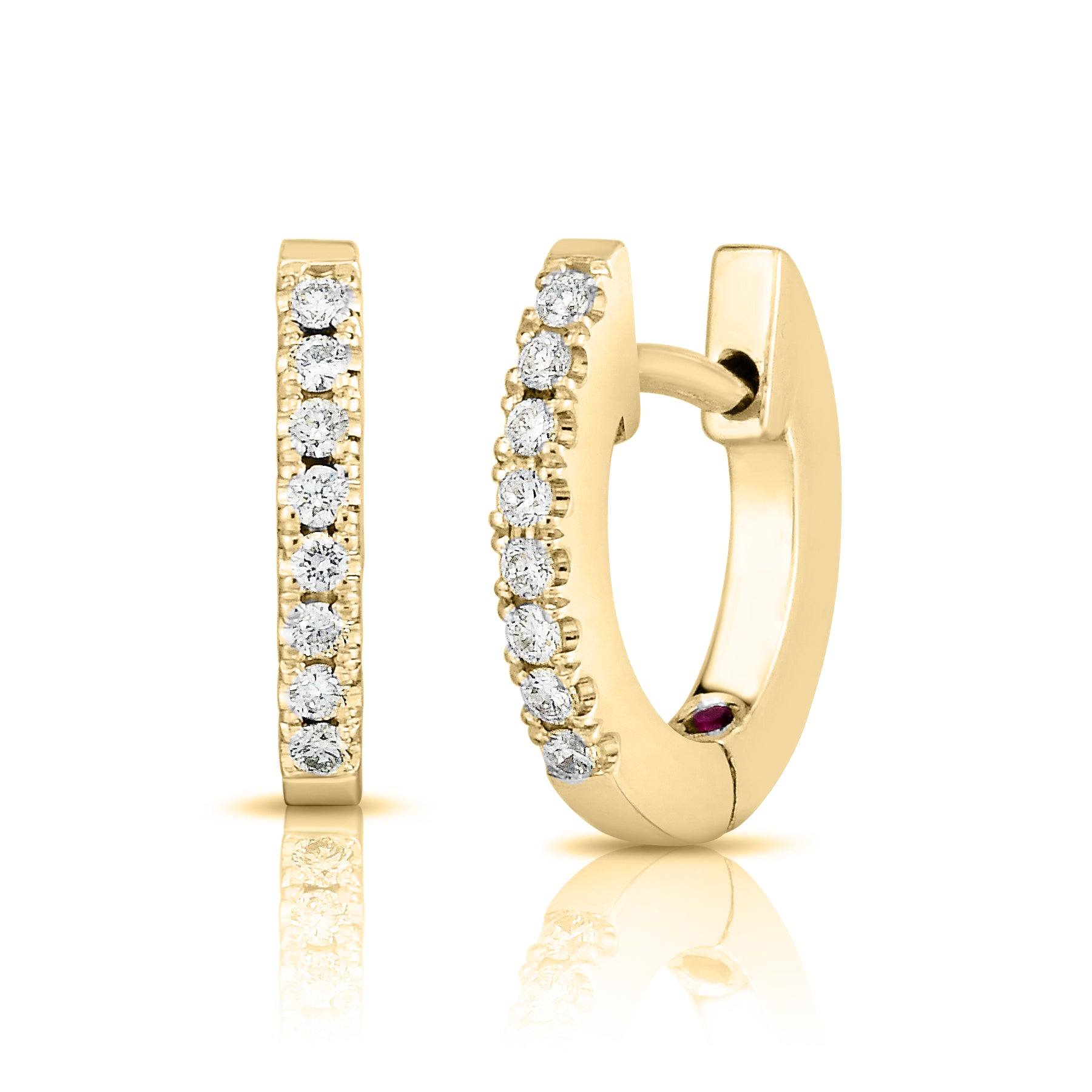 18K YELLOW GOLD THE PERFECT DIAMOND HOOP® XX SMALL EARRINGS