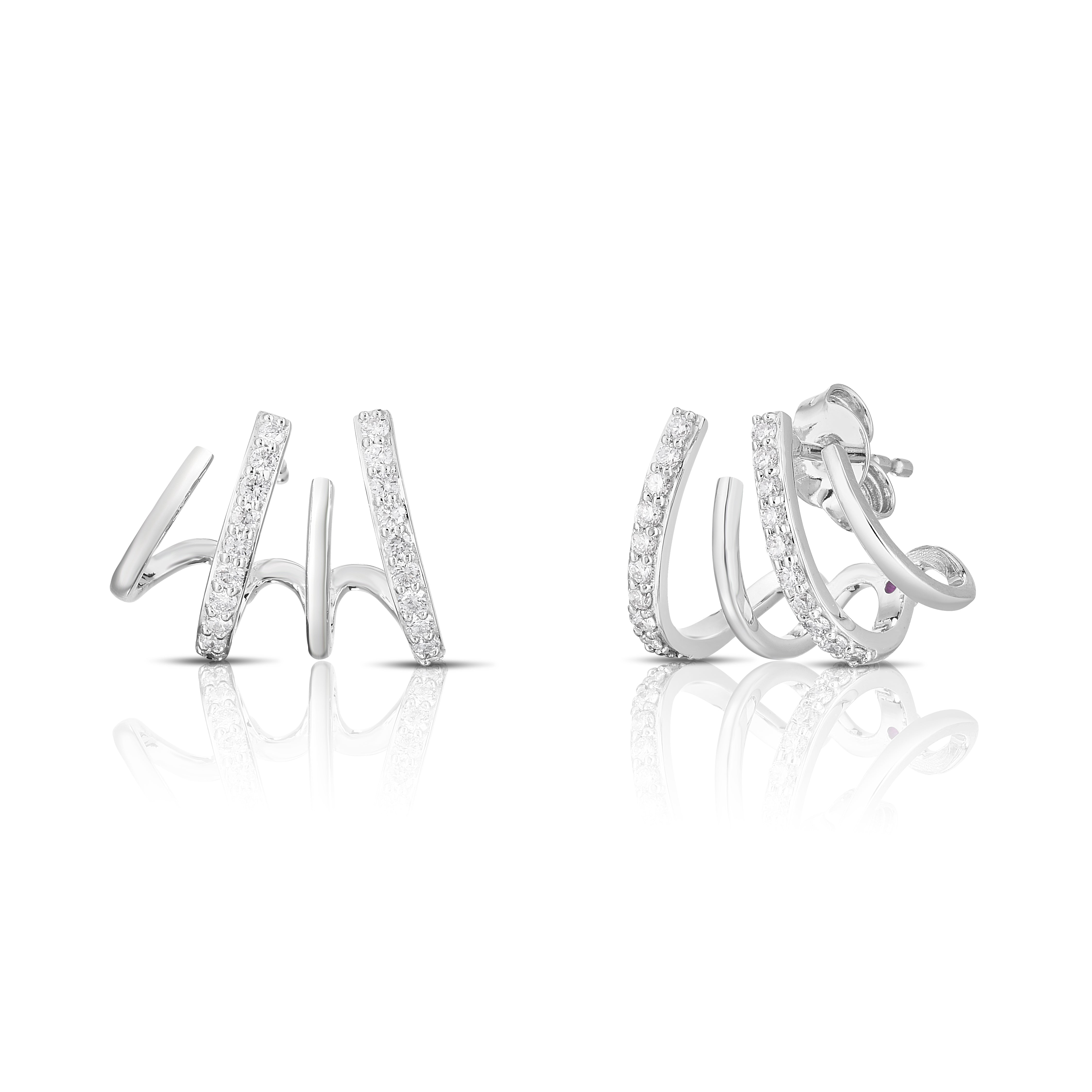 18K WHITE GOLD TINY TREASURES CLIMBER EARRINGS