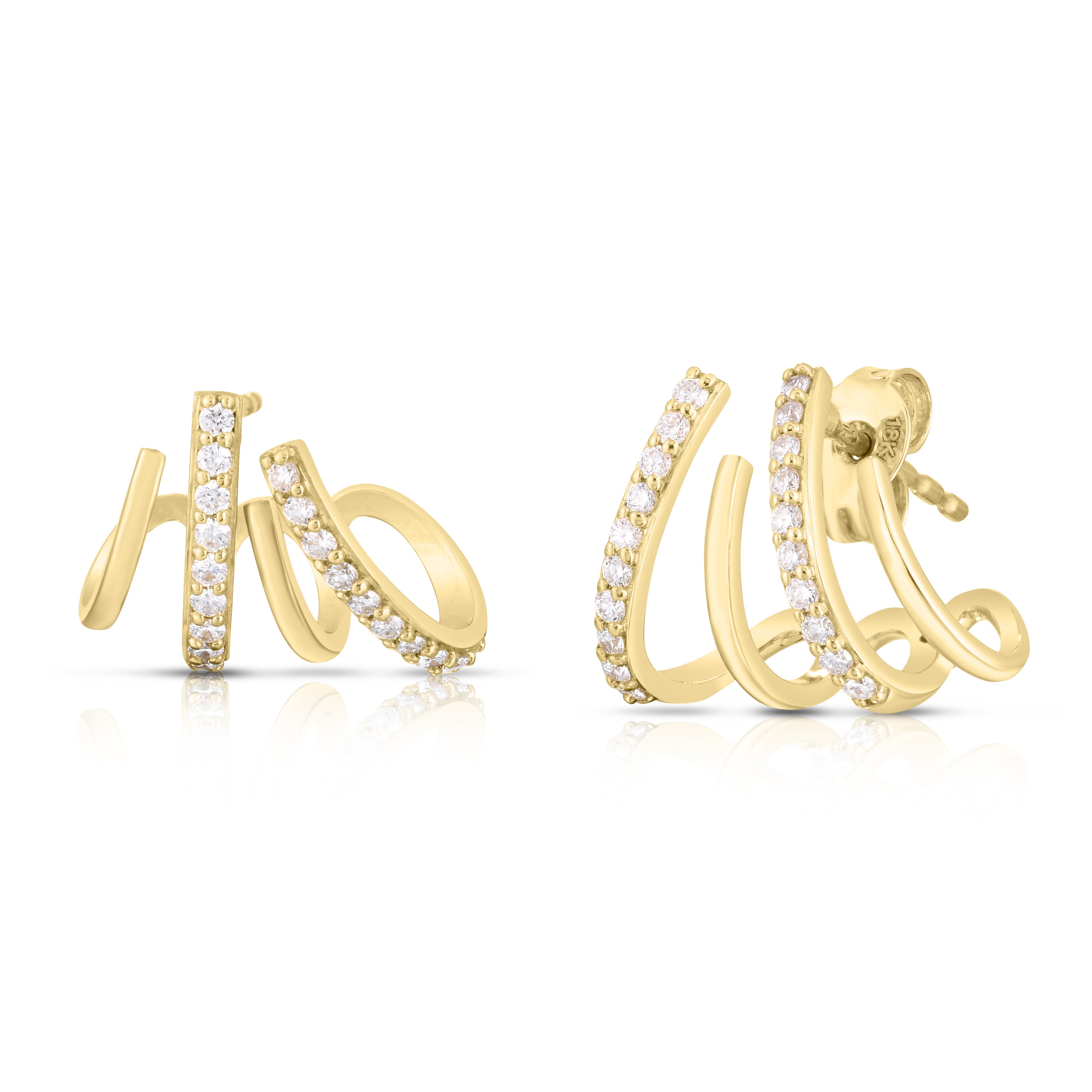 18K YELLOW GOLD TINY TREASURES CLIMBER EARRINGS