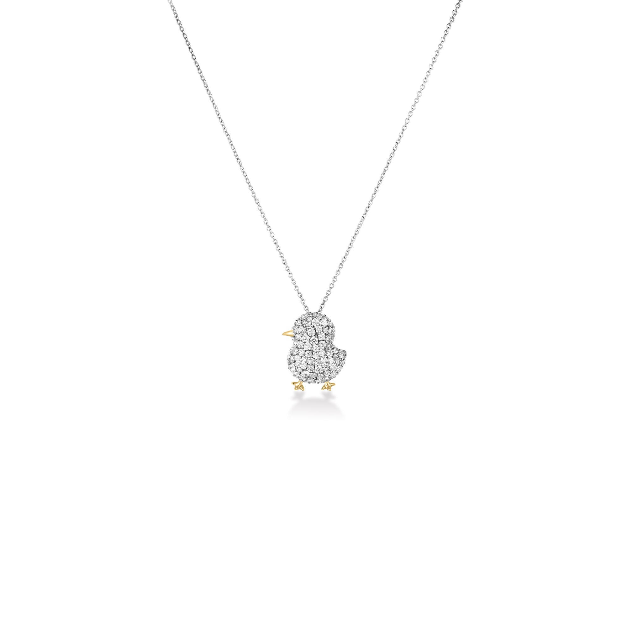 18K YELLOW/WHITE GOLD TINY TREASURES DIAMOND CHICK NECKLACE