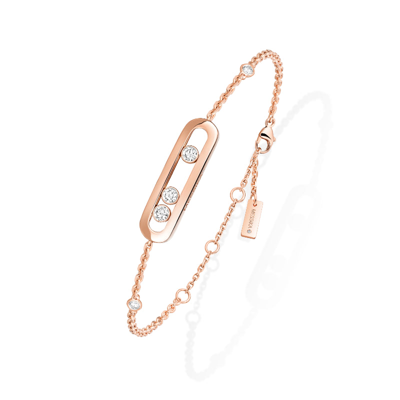 18K Pink Gold Diamond Baby Move Bracelet
