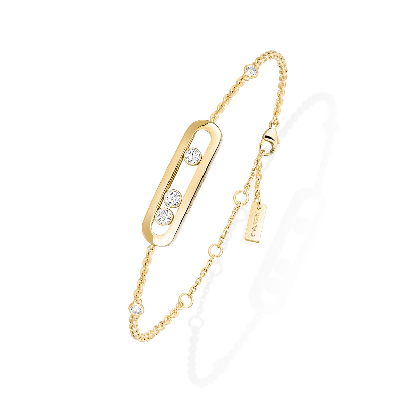 18K Yellow Gold Diamond Baby Move Bracelet
