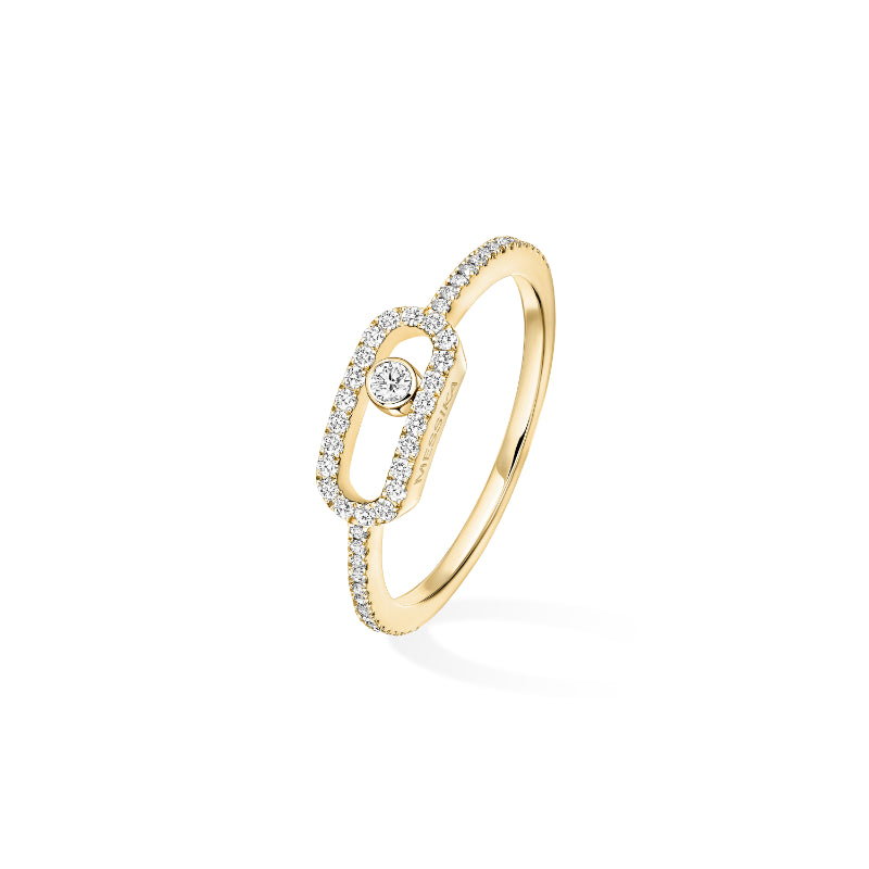 18K Yellow Gold Diamond Move Uno Pavé Ring