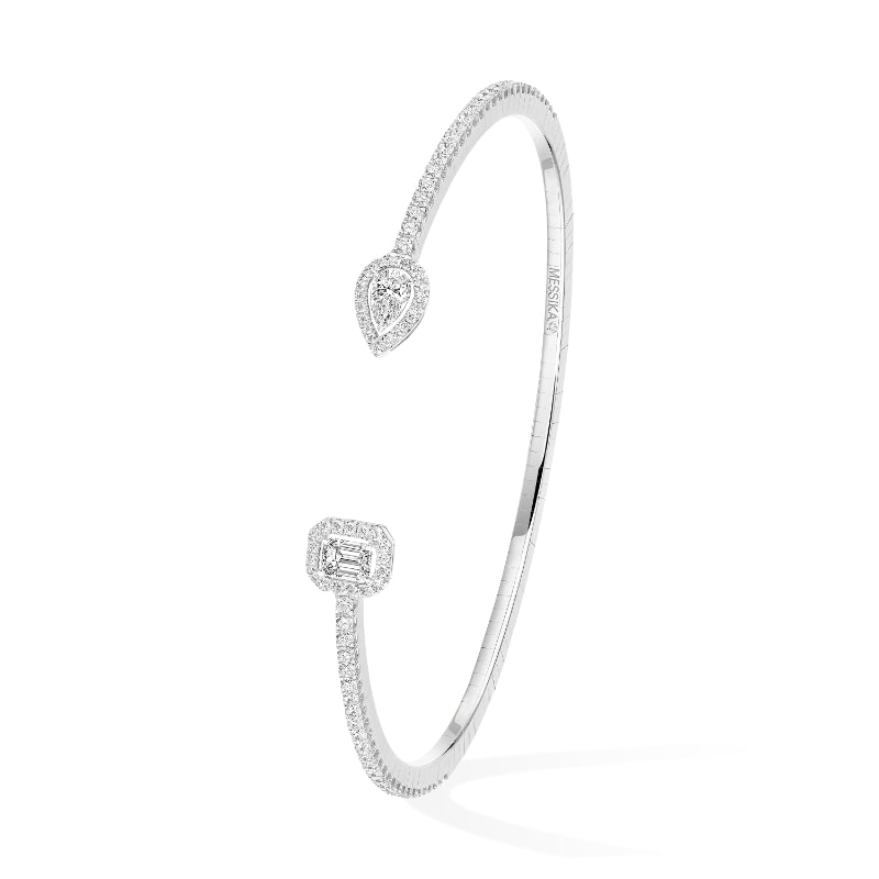 18K White Gold Diamond My Twin Skinny Bracelet