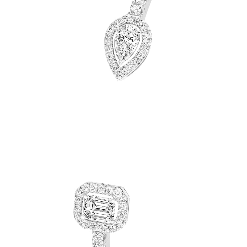 18K White Gold Diamond My Twin Skinny Bracelet