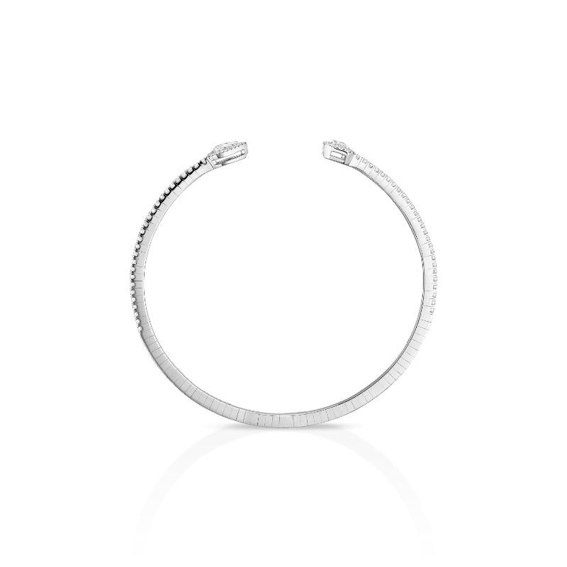 18K White Gold Diamond My Twin Skinny Bracelet