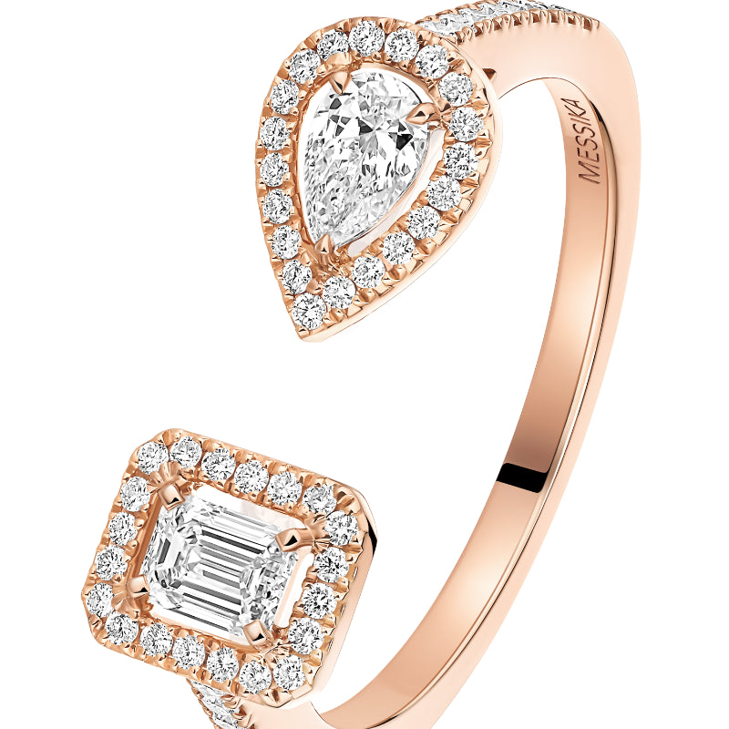 18K Pink Gold Diamond My Twin Toi & Moi Ring
