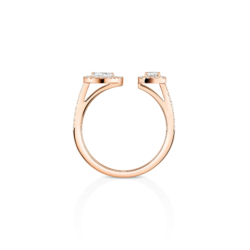 18K Pink Gold Diamond My Twin Toi & Moi Ring