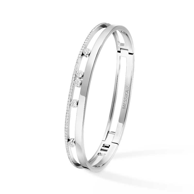 18K White Gold Diamond Move Romane Bracelet