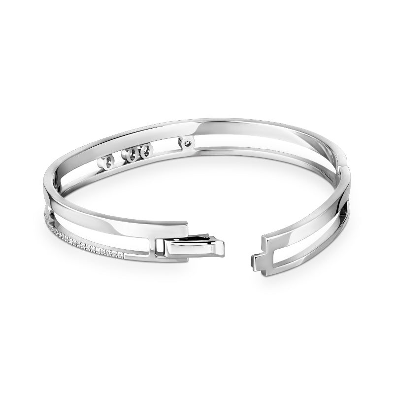 18K White Gold Diamond Move Romane Bracelet
