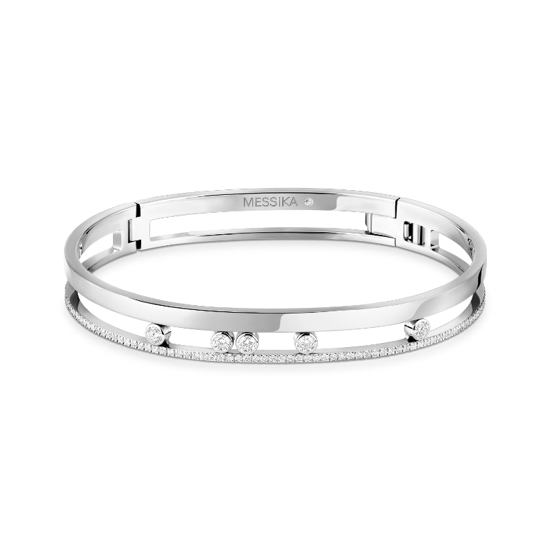 18K White Gold Diamond Move Romane Bracelet