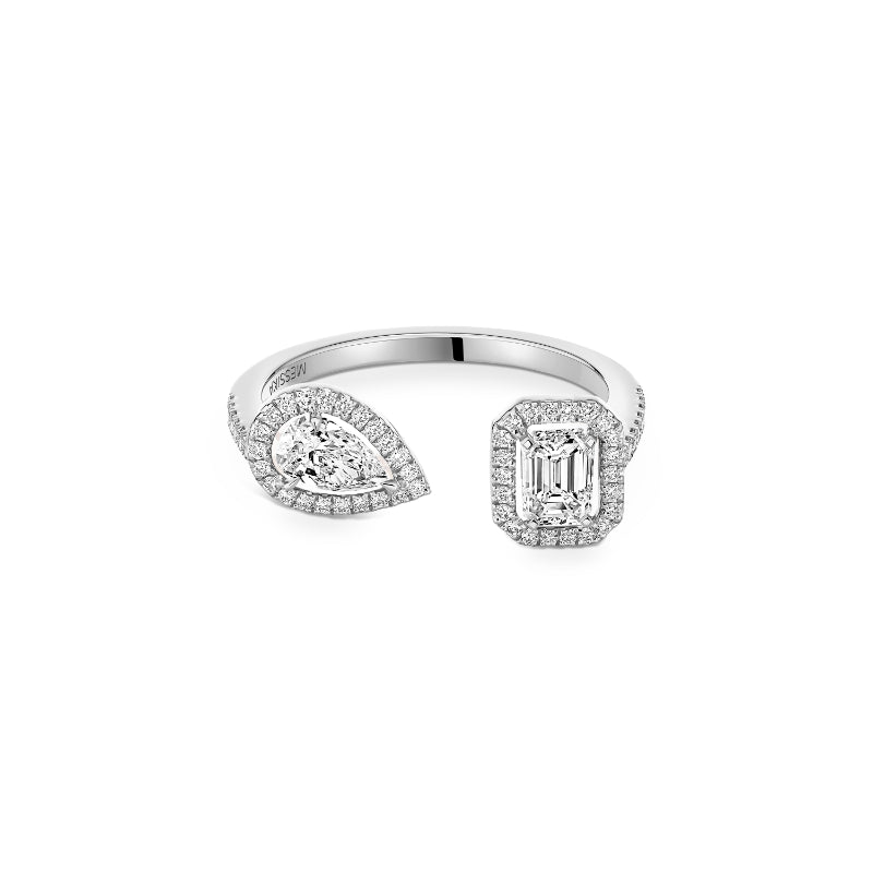 18K White Gold Diamond My Twin Toi & Moi Ring