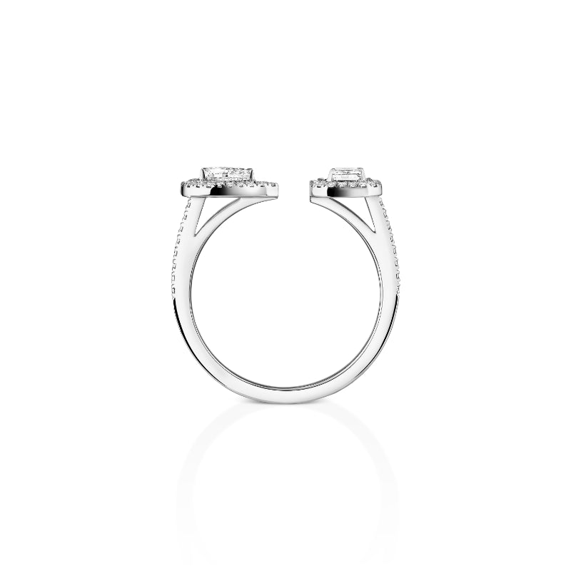 18K White Gold Diamond My Twin Toi & Moi Ring