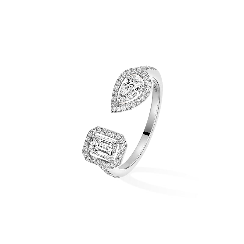 18K White Gold Diamond My Twin Toi & Moi Ring
