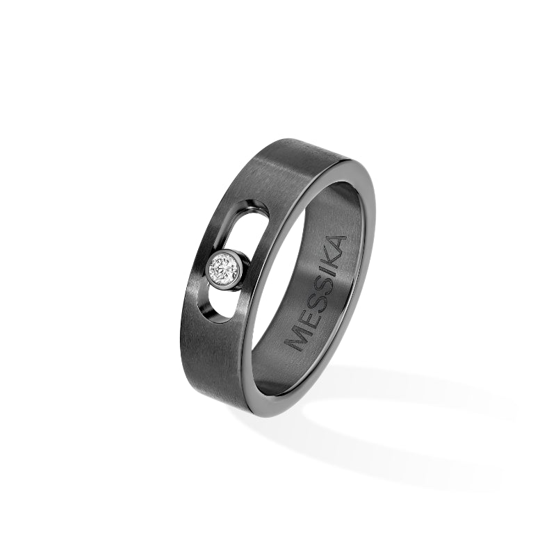 Graphite Titanium Diamond Move Titanium Ring