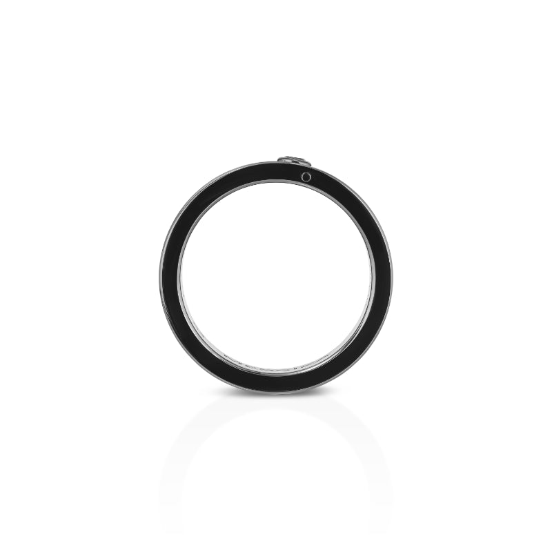 Black Titanium Diamond Move Titanium Ring