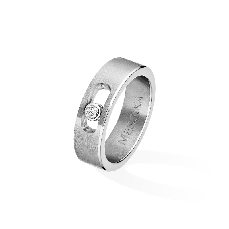 Natural Titanium Diamond Move Titanium Ring