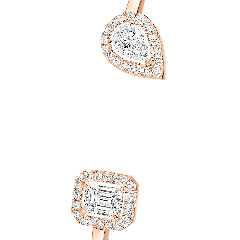 18K Pink Gold Diamond My Twin Toi & Moi Thin Bracelet