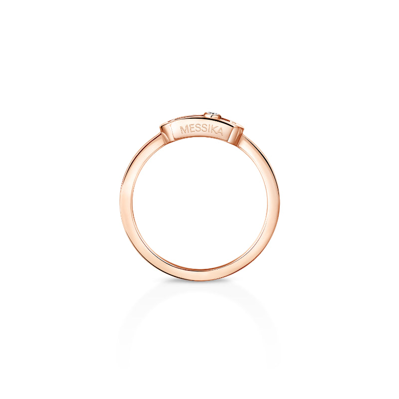 18K Pink Gold Diamond Move Uno Ring