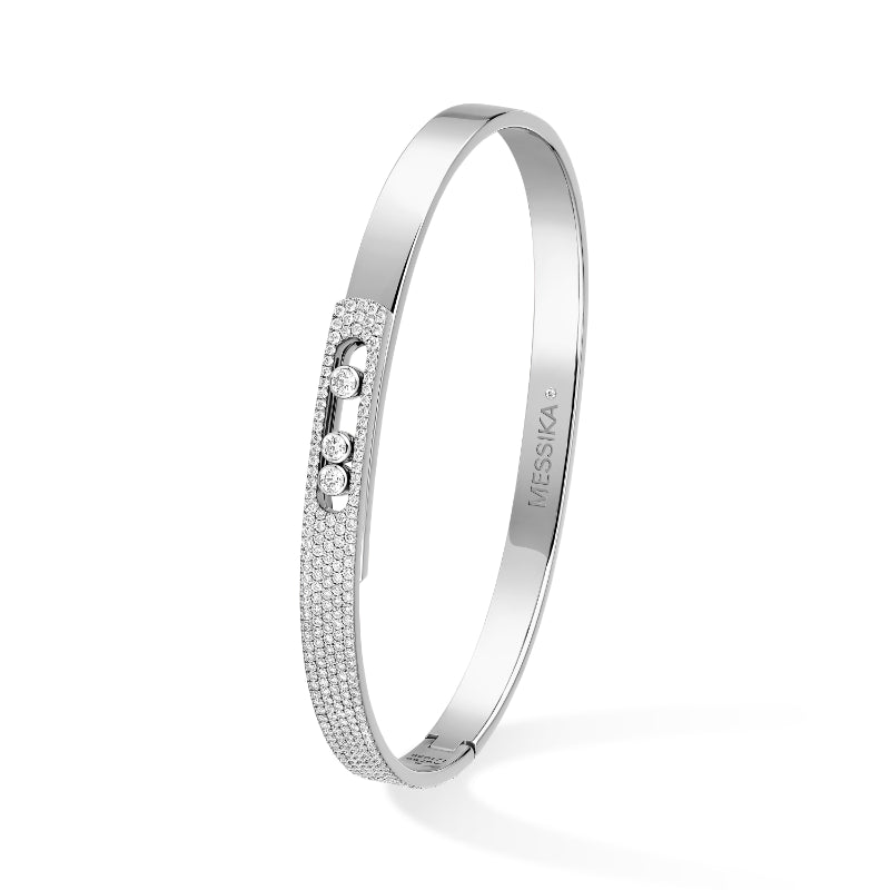 18K White Gold Diamond Move Noa Half Pavé Bracelet