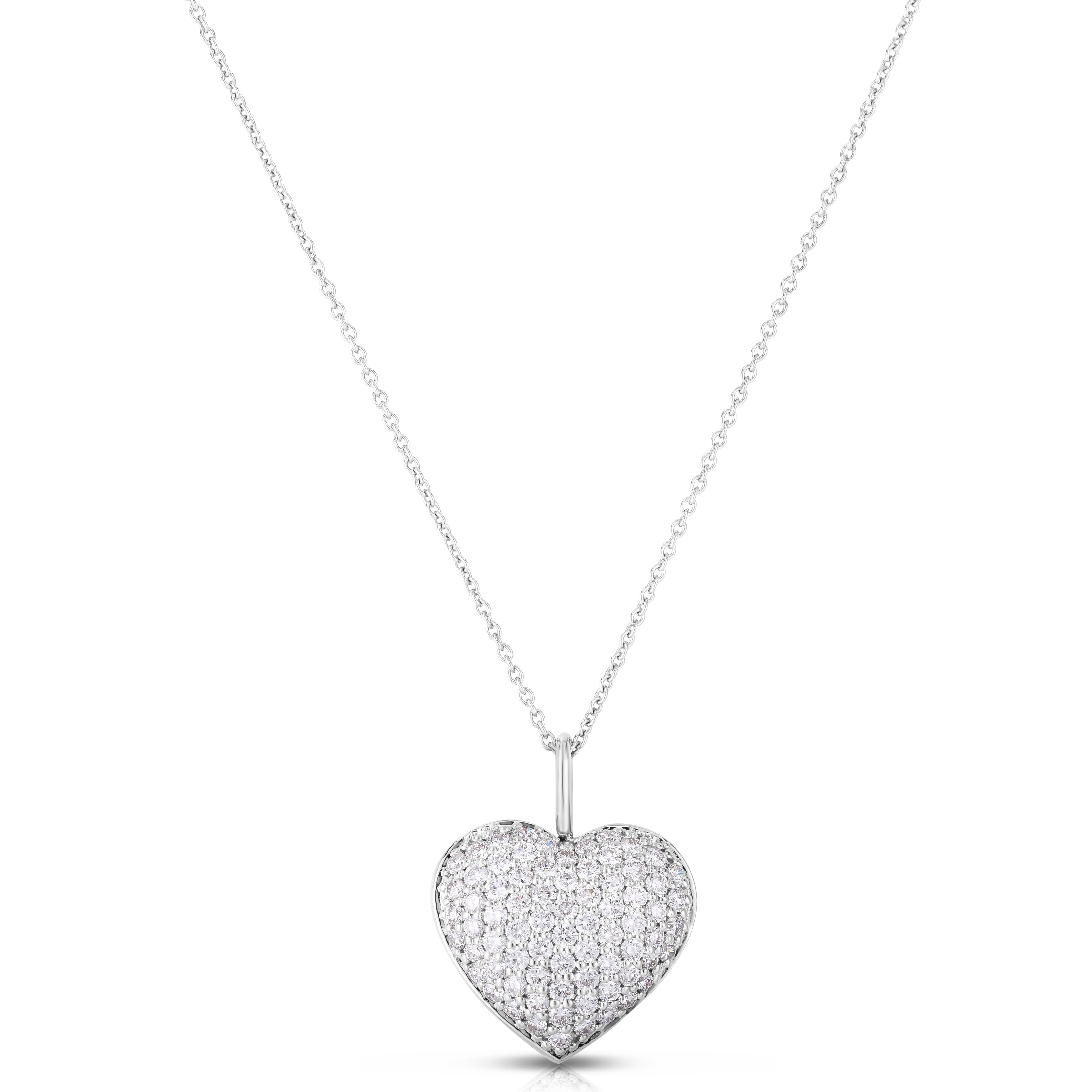 18K WHITE GOLD TINY TREASURES DIAMOND HEART NECKLACE