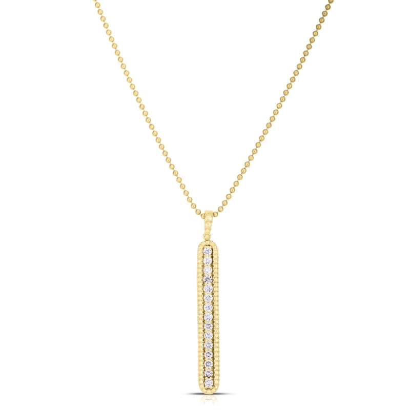 18K YELLOW GOLD SIENA DIAMOND TABLET NECKLACE