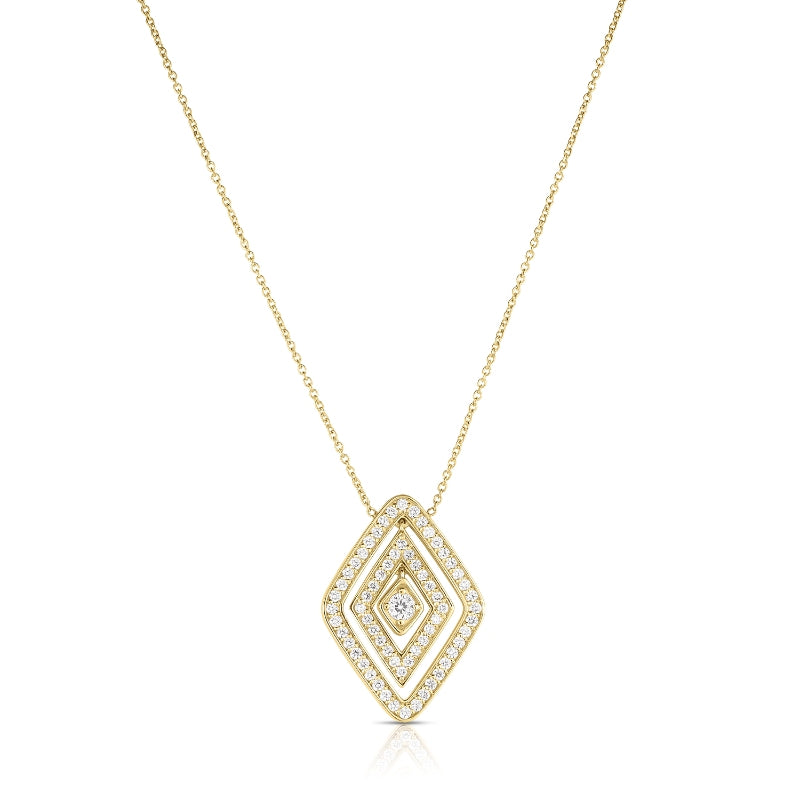 18K YELLOW GOLD DIAMANTE LARGE DIAMOND NECKLACE
