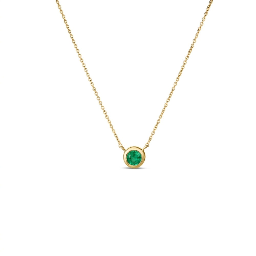 18K YELLOW GOLD TINY TREASURES EMERALD NECKLACE