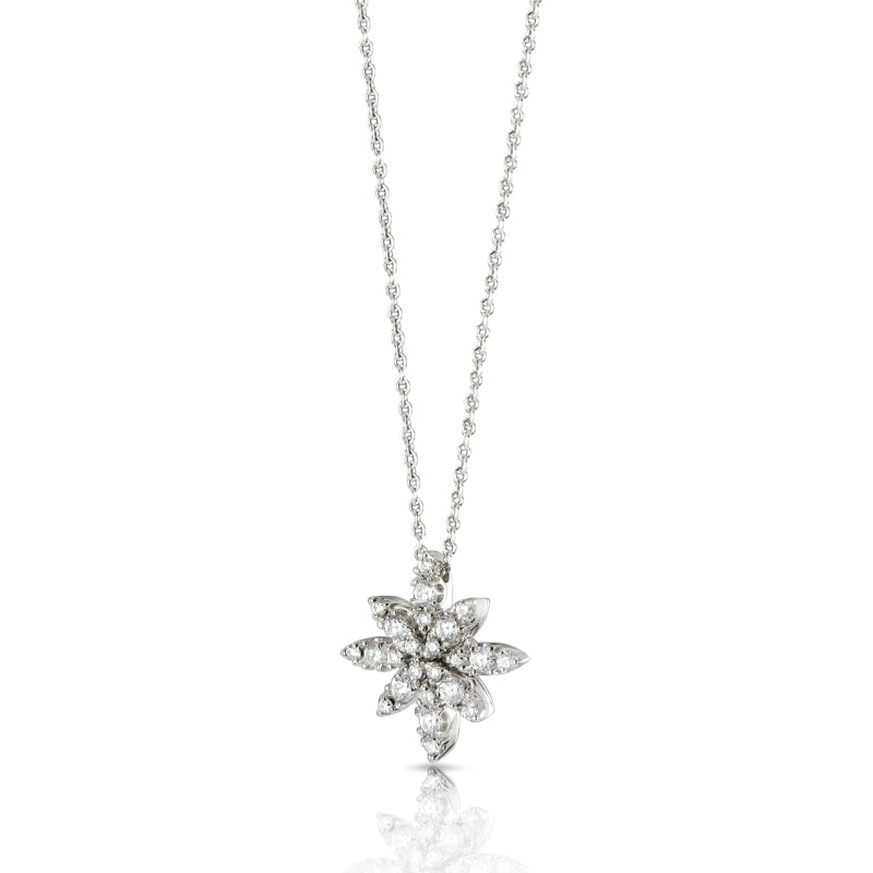 Ghirlanda Necklace in 18K White Gold with White Diamonds.