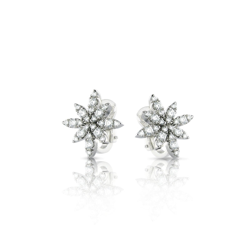 Ghirlanda Earrings in 18K White Gold with White Diamonds.