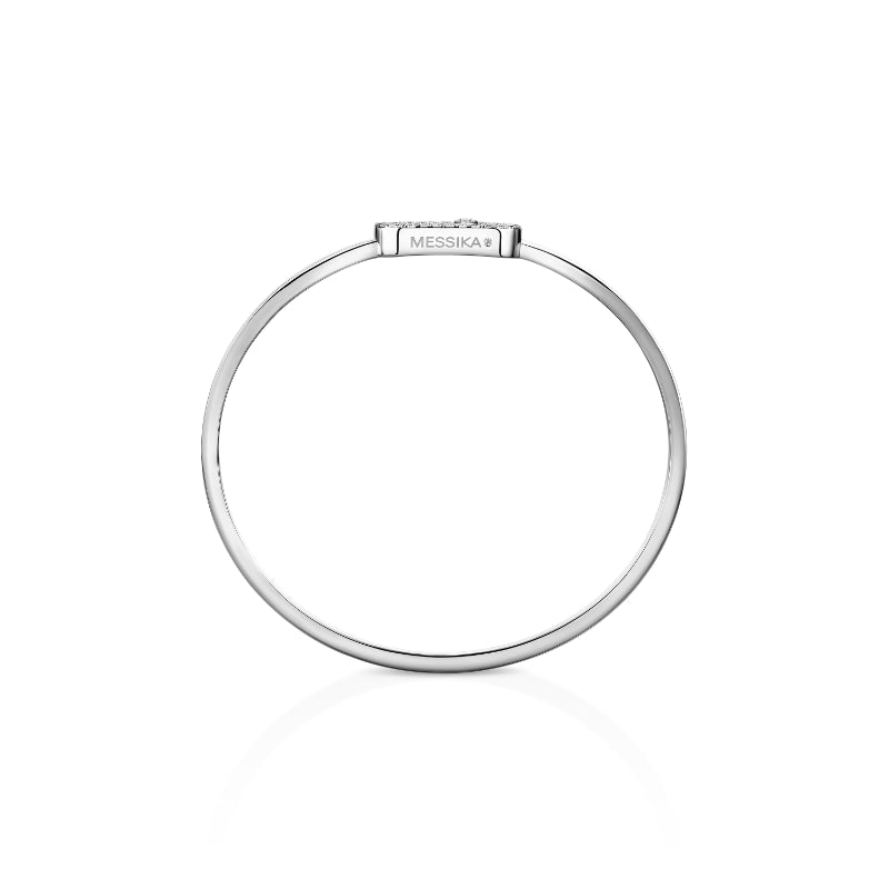 18K White Gold Diamond Move Uno Pavé Flex Medium Bracelet