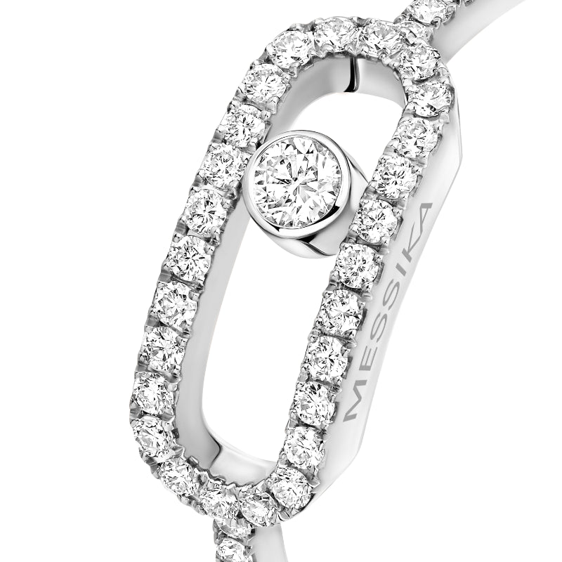 18K White Gold Diamond Move Uno Pavé Large Ring