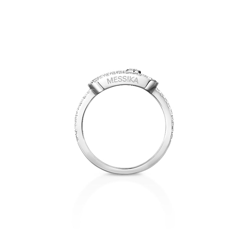 18K White Gold Diamond Move Uno Pavé Large Ring