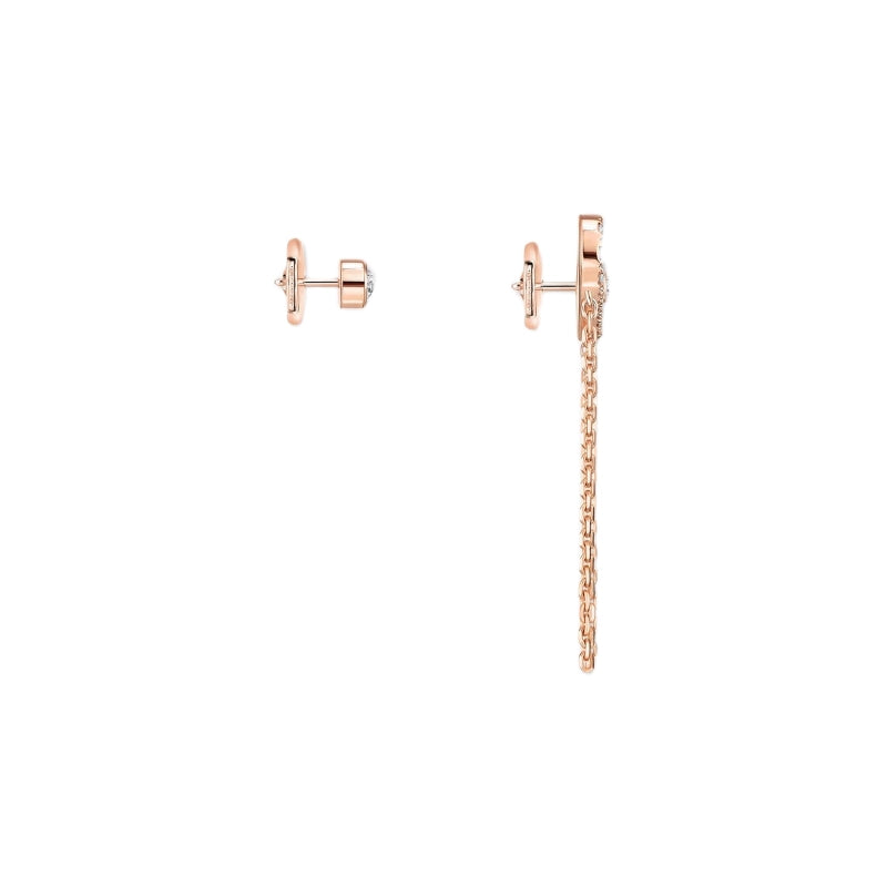 18K Pink Gold Move Uno Chain Earring
