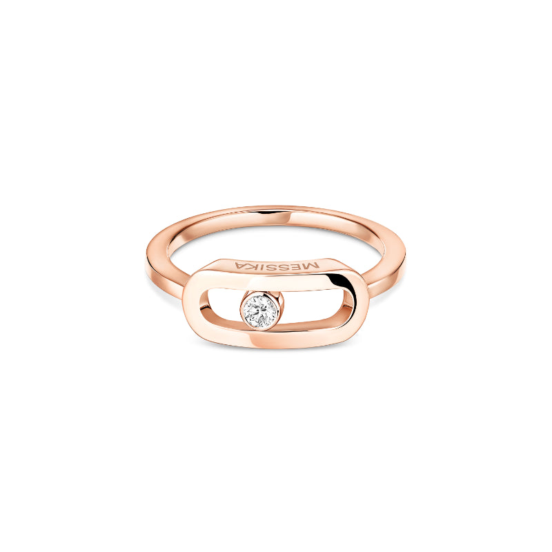 18K Pink Gold Diamond Move Uno Large Ring