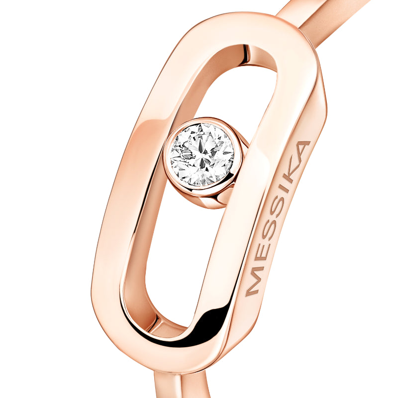 18K Pink Gold Diamond Move Uno Large Ring