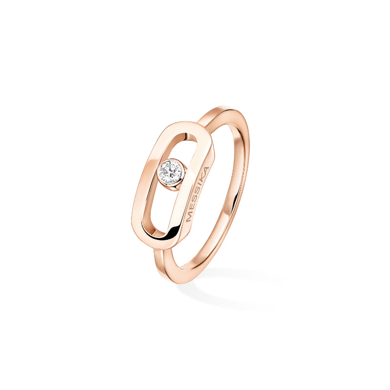 18K Pink Gold Diamond Move Uno Large Ring